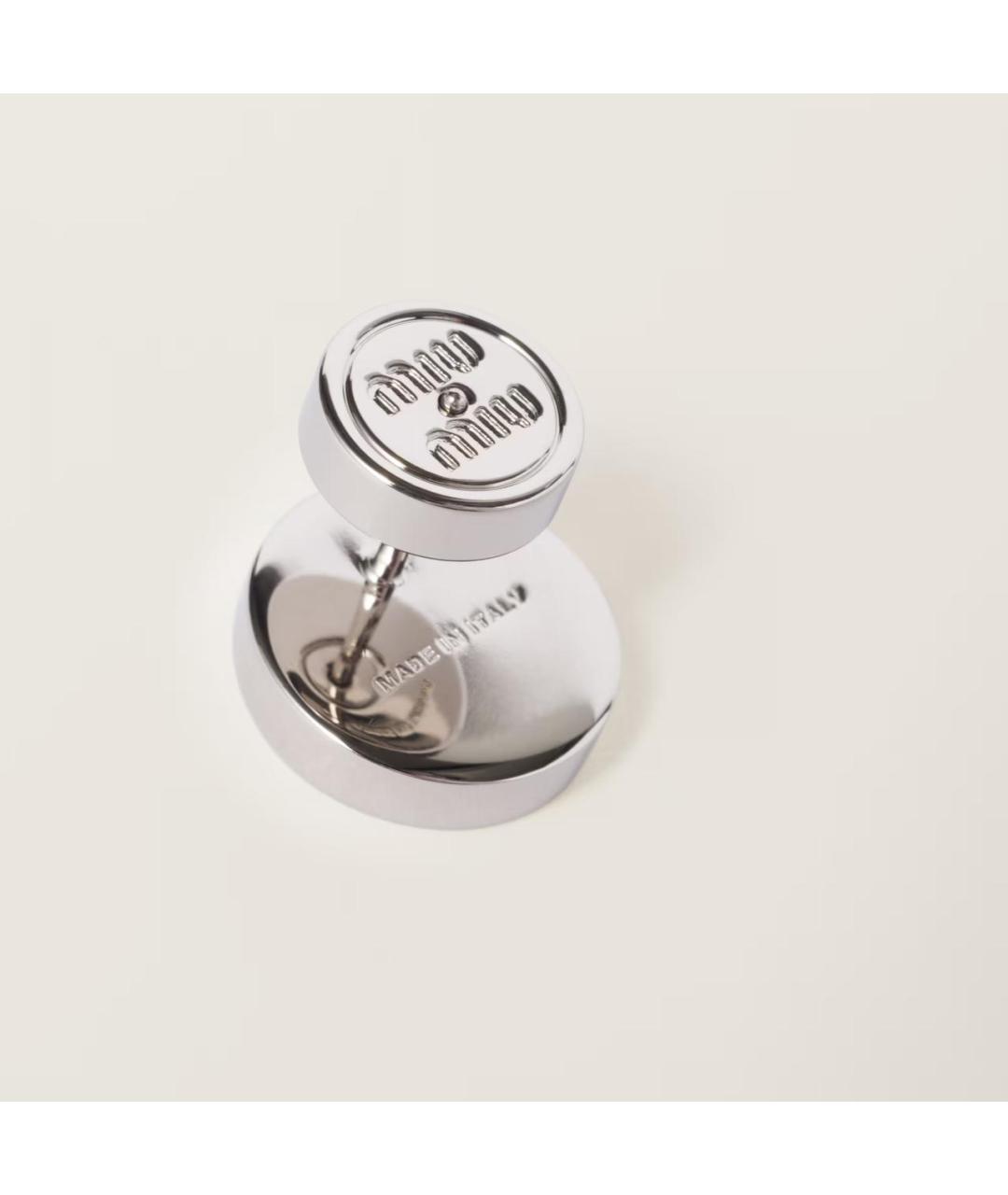 MIU MIU Бирюзовые металлические серьги, фото 5