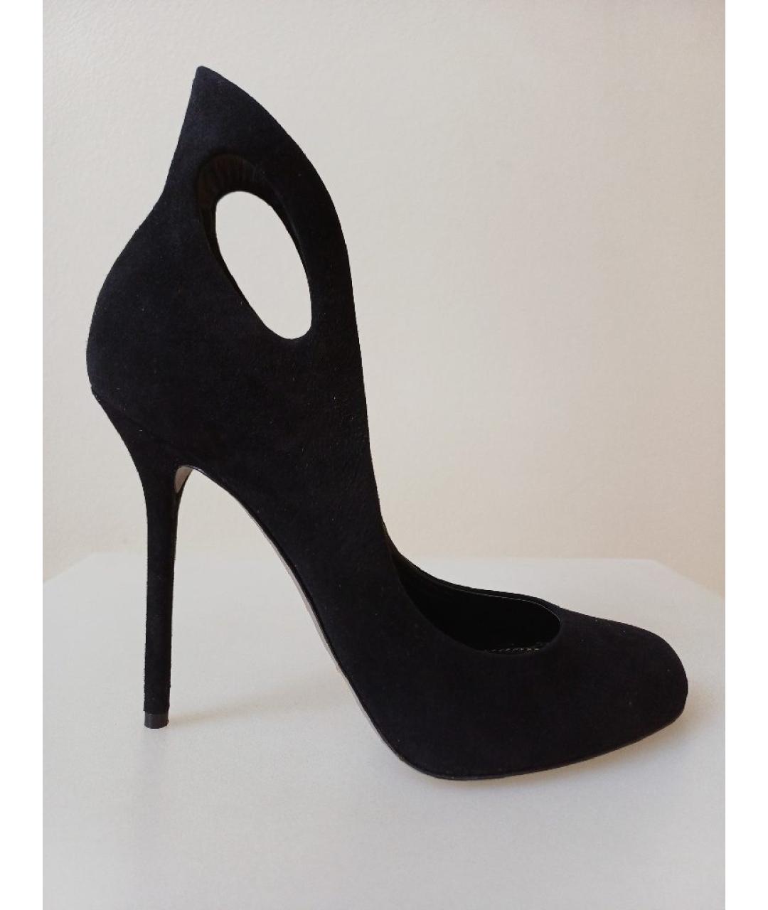 SERGIO ROSSI Черные замшевые туфли, фото 9