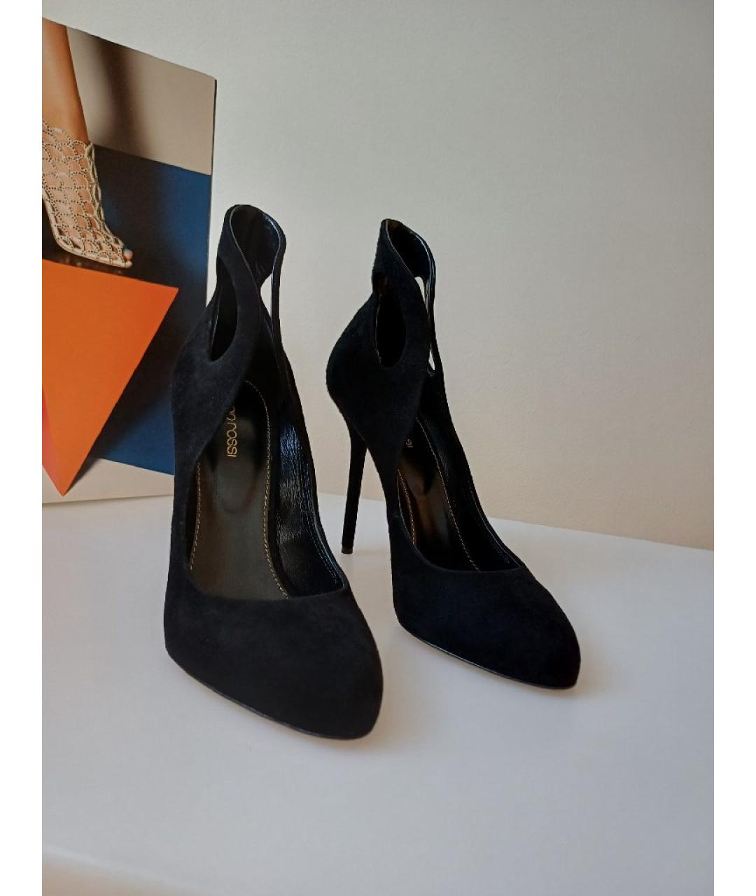 SERGIO ROSSI Черные замшевые туфли, фото 6