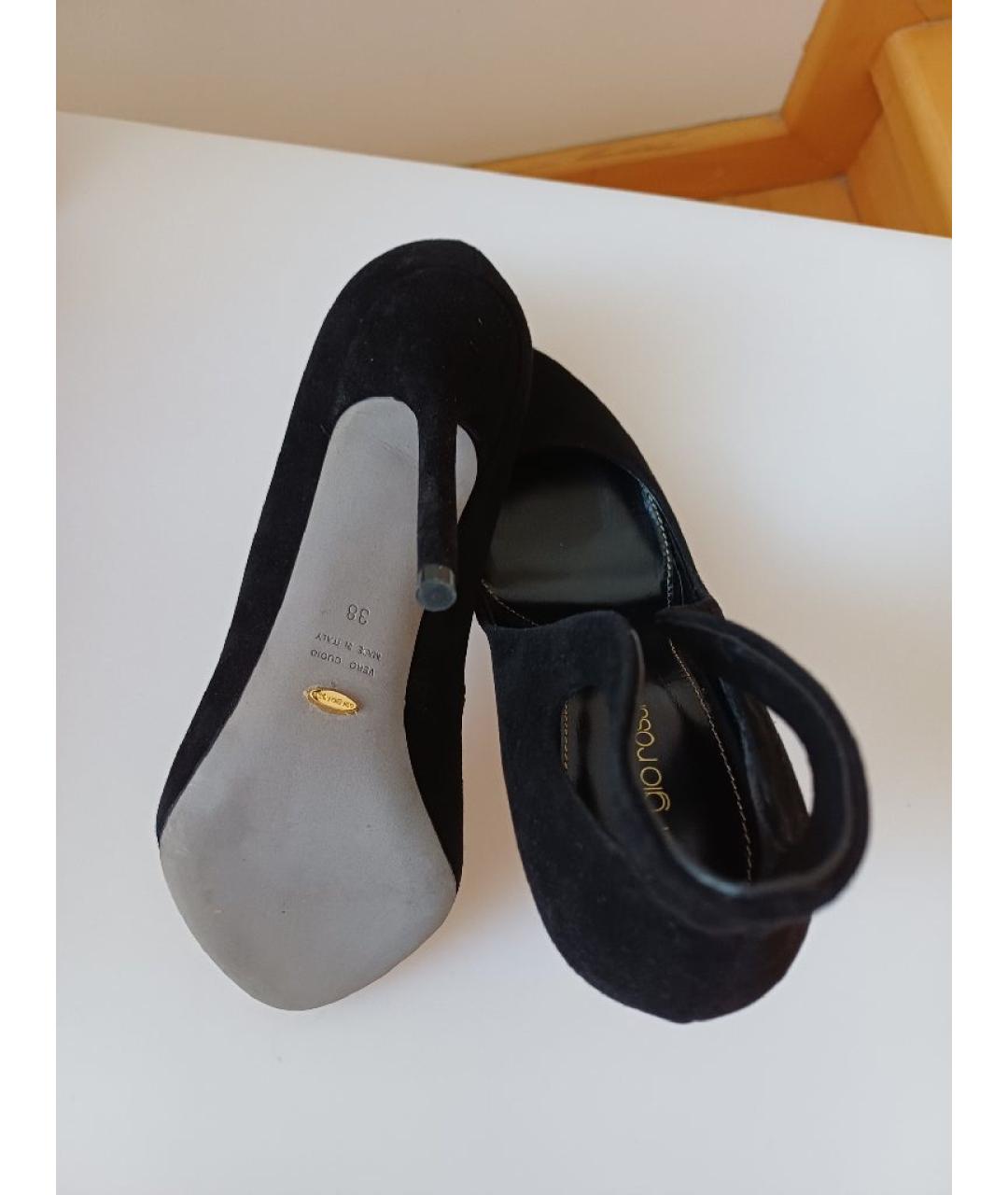 SERGIO ROSSI Черные замшевые туфли, фото 8