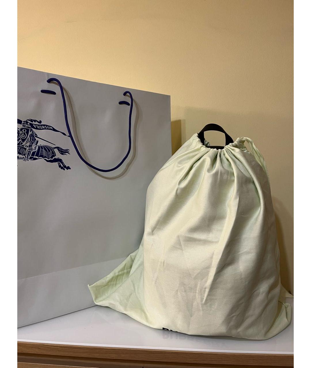 BURBERRY Черный кожаный рюкзак, фото 5