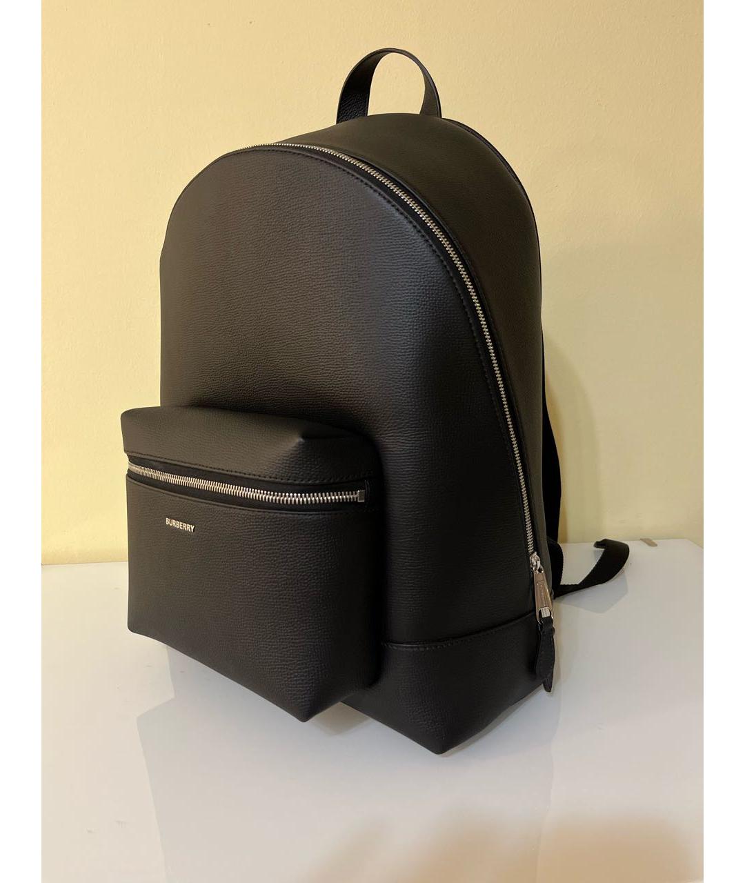 BURBERRY Черный кожаный рюкзак, фото 2