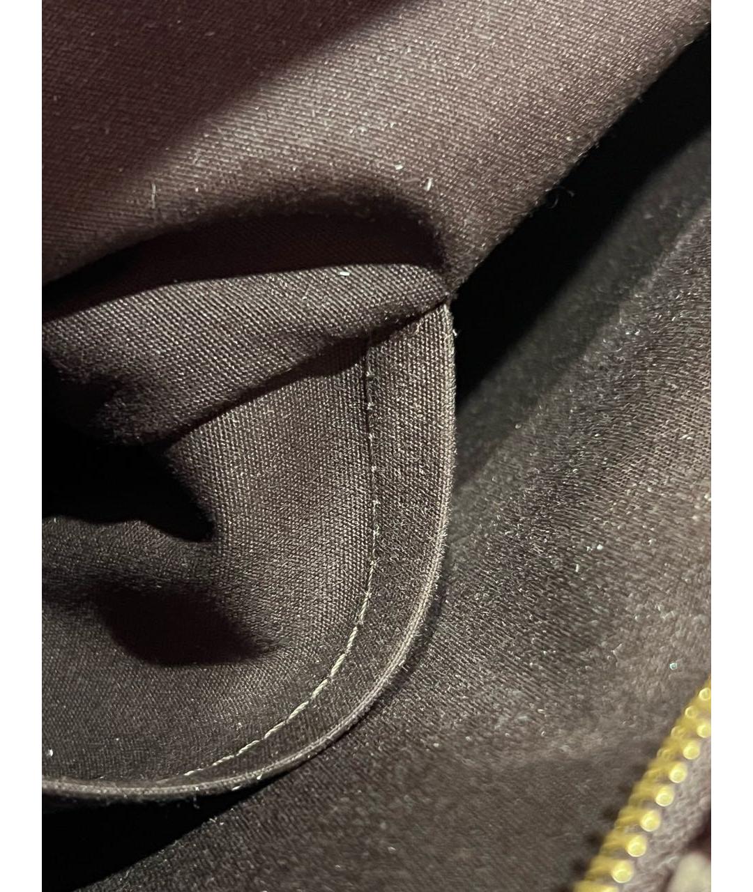 LOUIS VUITTON Бордовая сумка с короткими ручками из лакированной кожи, фото 8