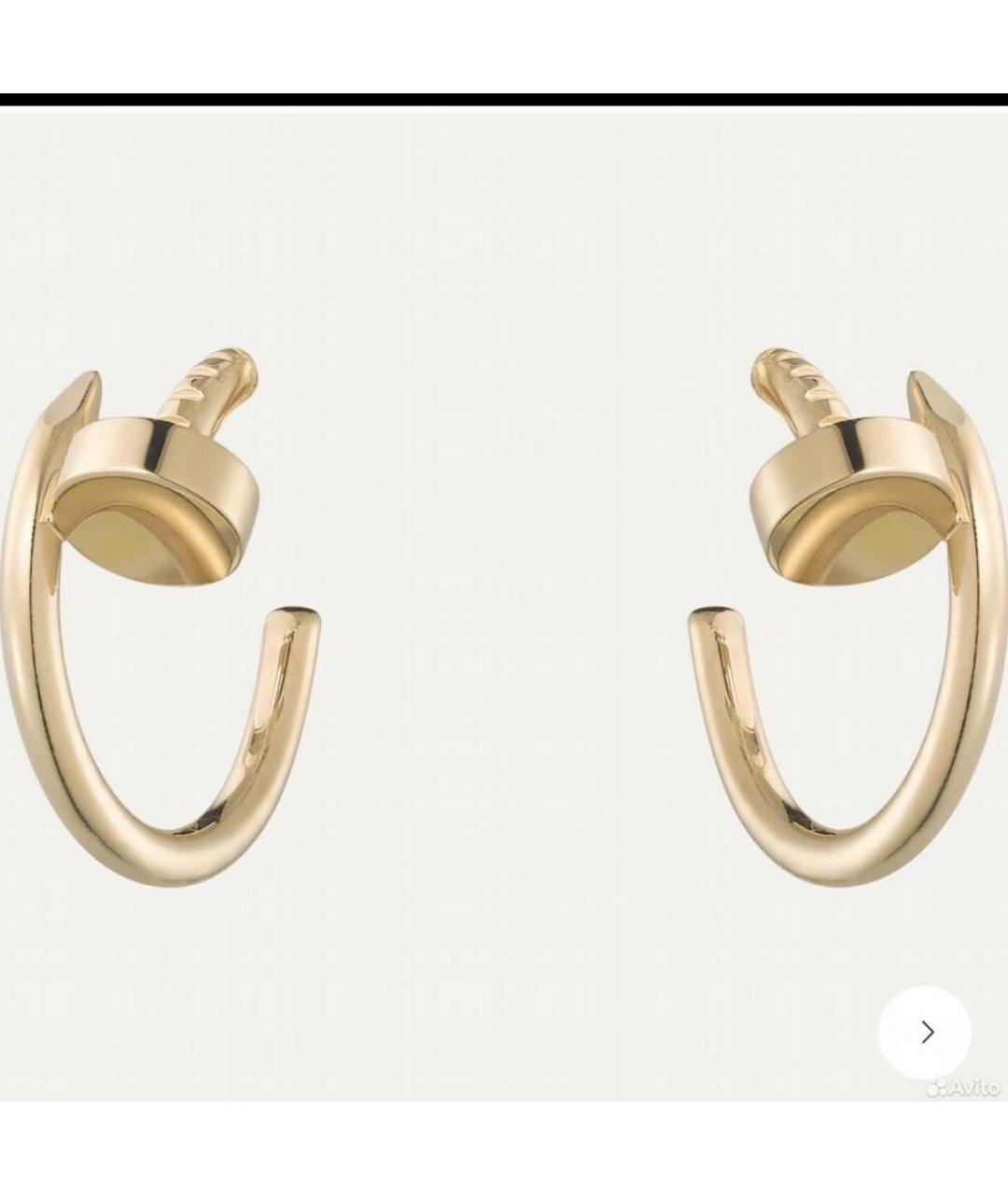CARTIER Золотые серьги из желтого золота, фото 3