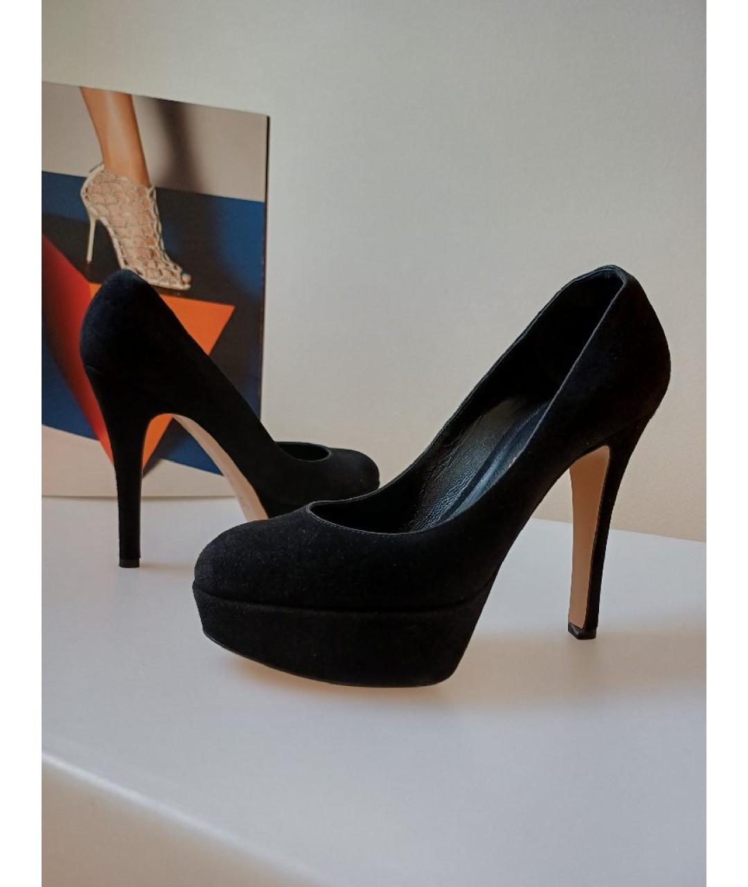 GIANVITO ROSSI Черные замшевые туфли, фото 4