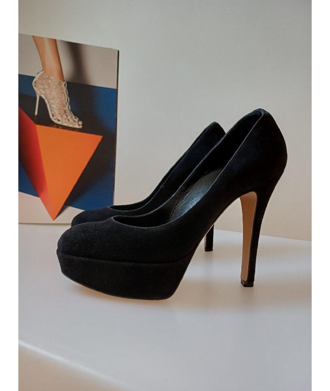 GIANVITO ROSSI Черные замшевые туфли, фото 2