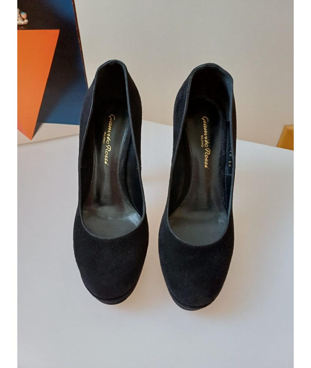 GIANVITO ROSSI Черные замшевые туфли, фото 5