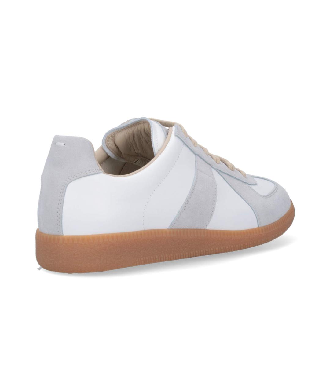 MAISON MARGIELA Белые кожаные кроссовки, фото 4