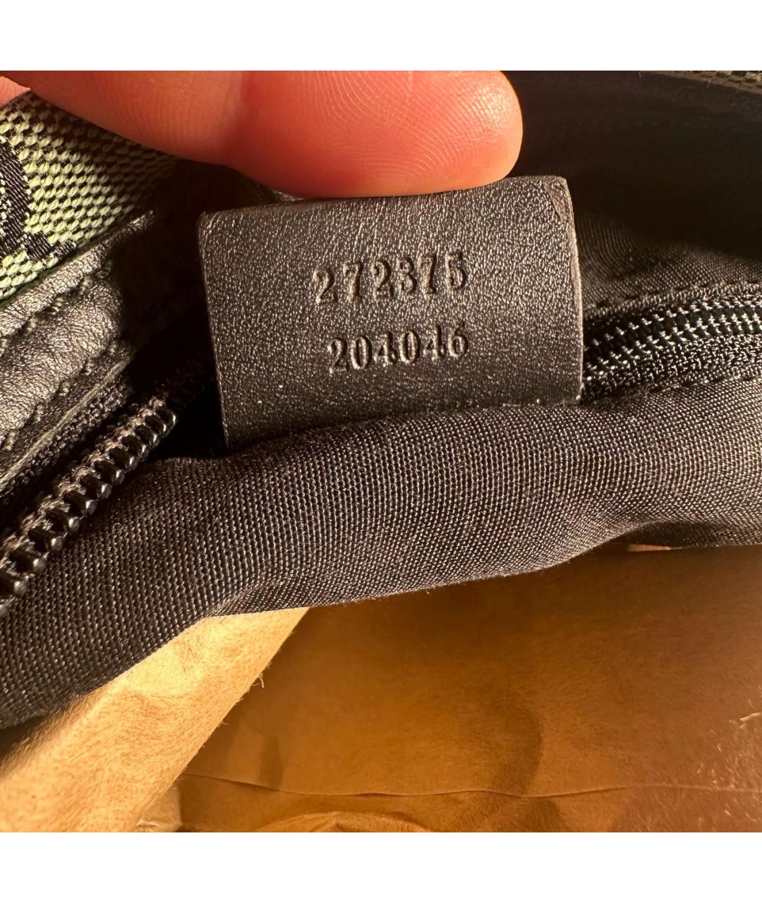 GUCCI Зеленая тканевая сумка с короткими ручками, фото 6