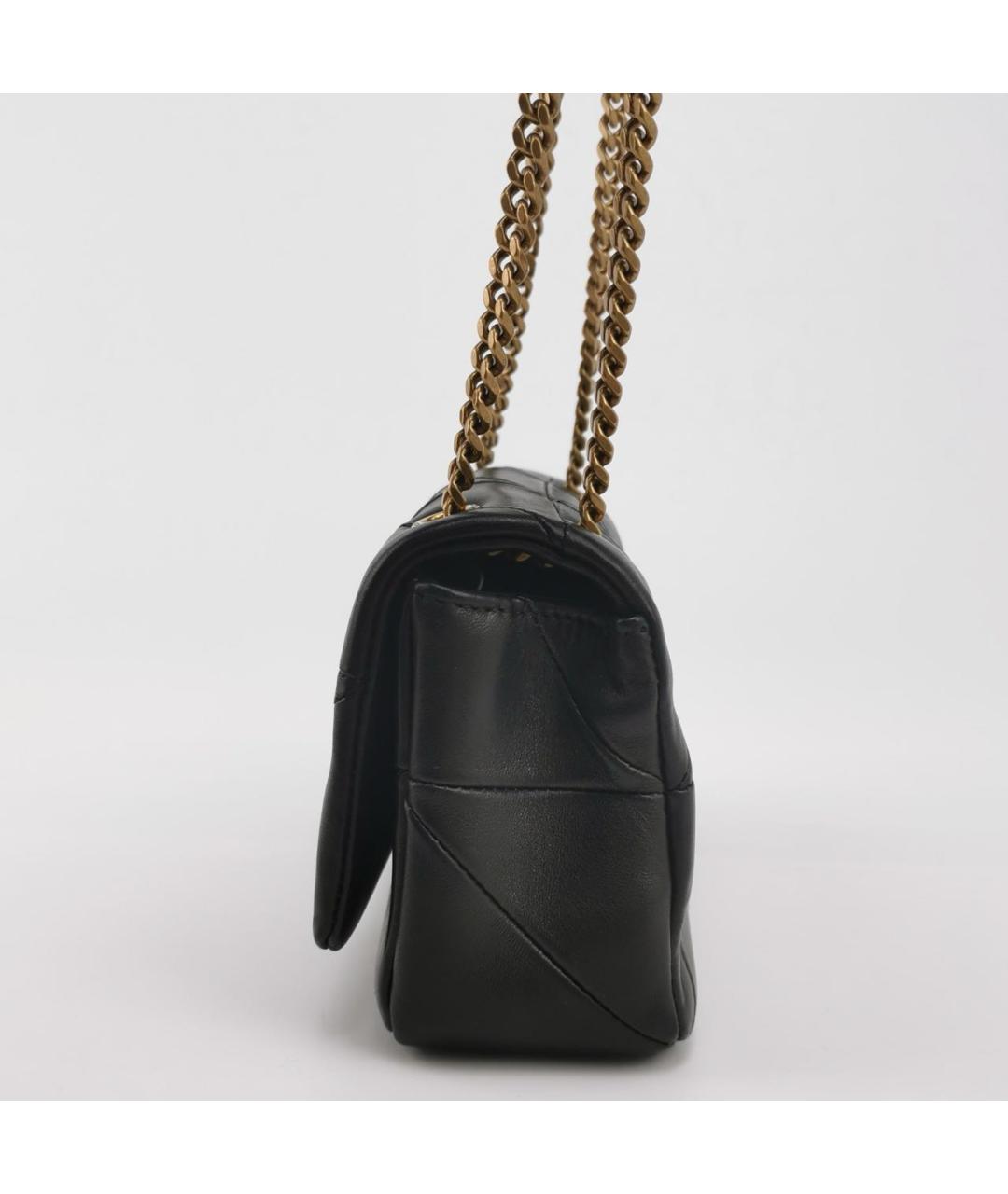 SAINT LAURENT Черная кожаная сумка через плечо, фото 2