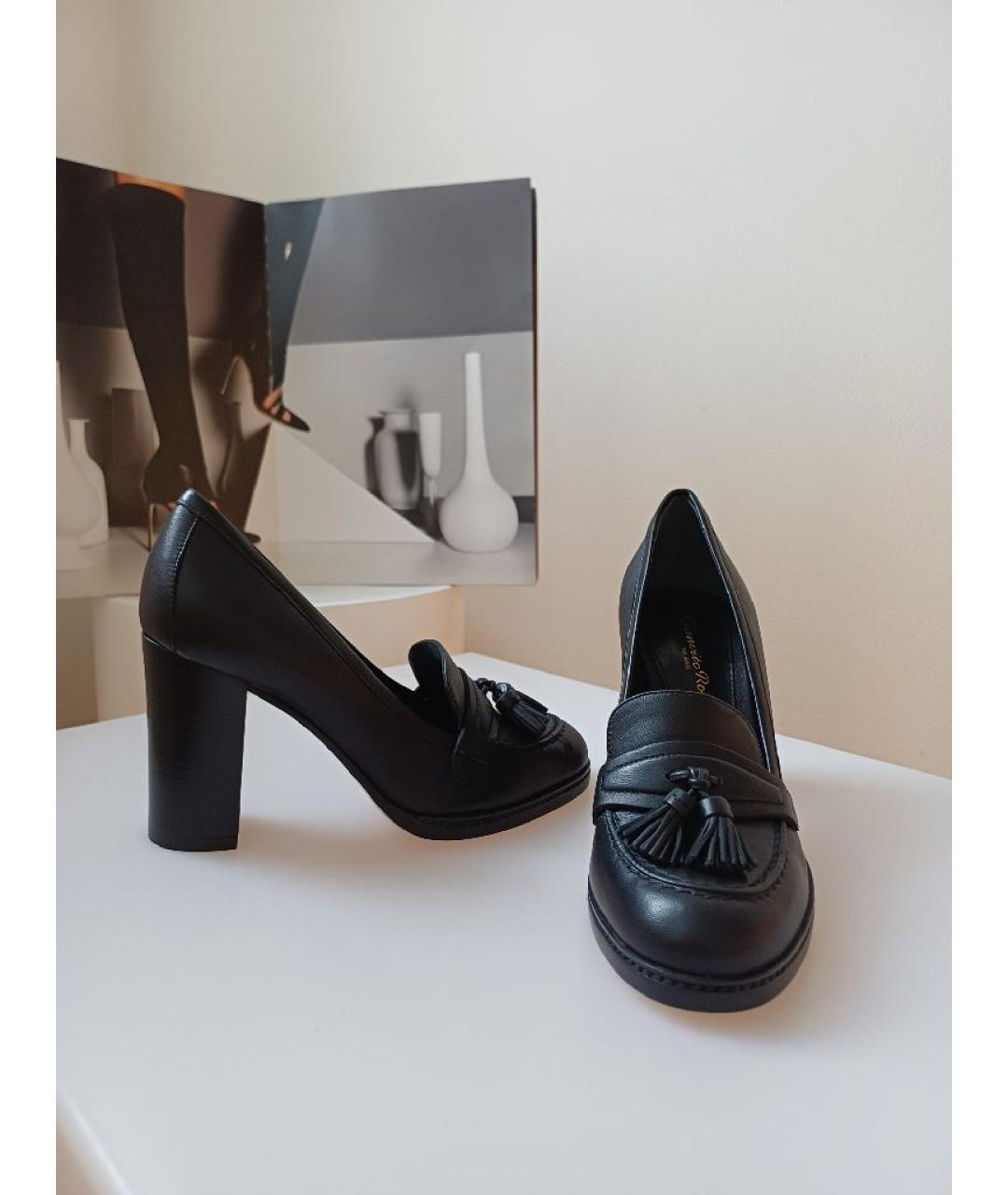 GIANVITO ROSSI Черные кожаные туфли, фото 4