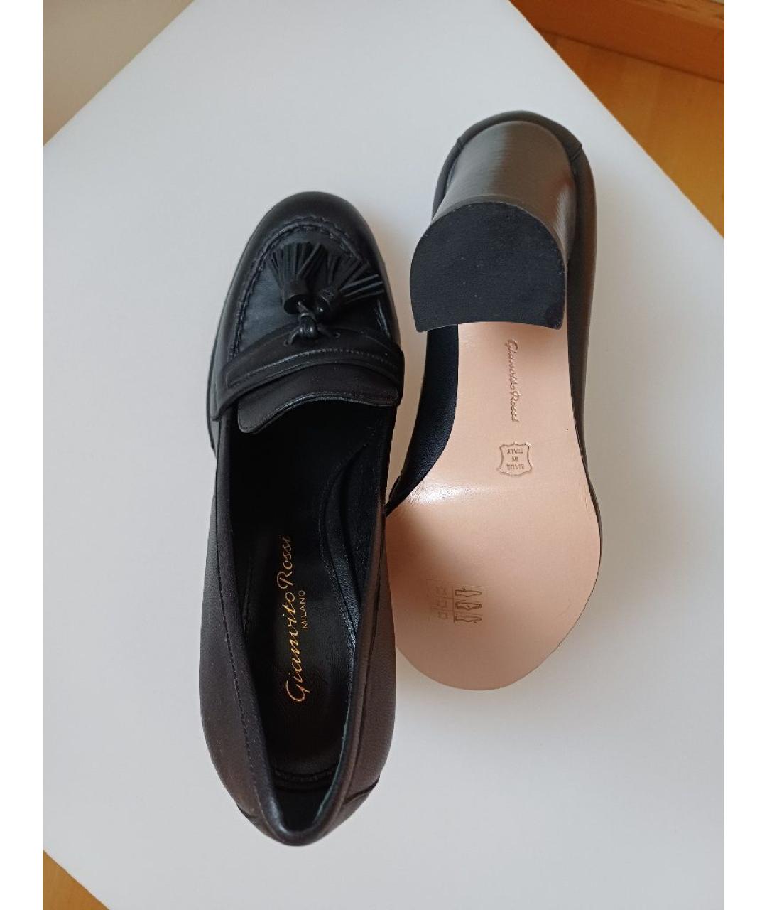 GIANVITO ROSSI Черные кожаные туфли, фото 8