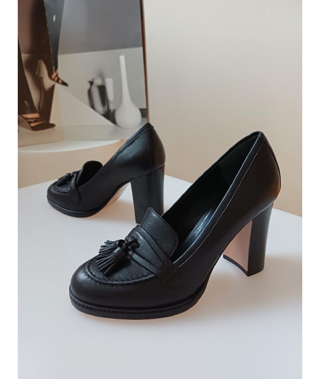 GIANVITO ROSSI Черные кожаные туфли, фото 2