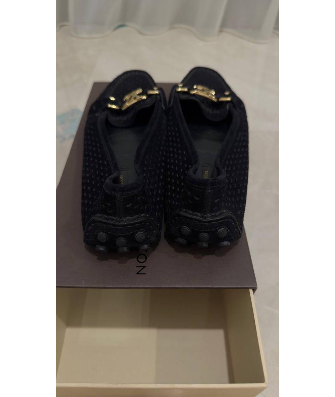 LOUIS VUITTON Черные кожаные мокасины, фото 3