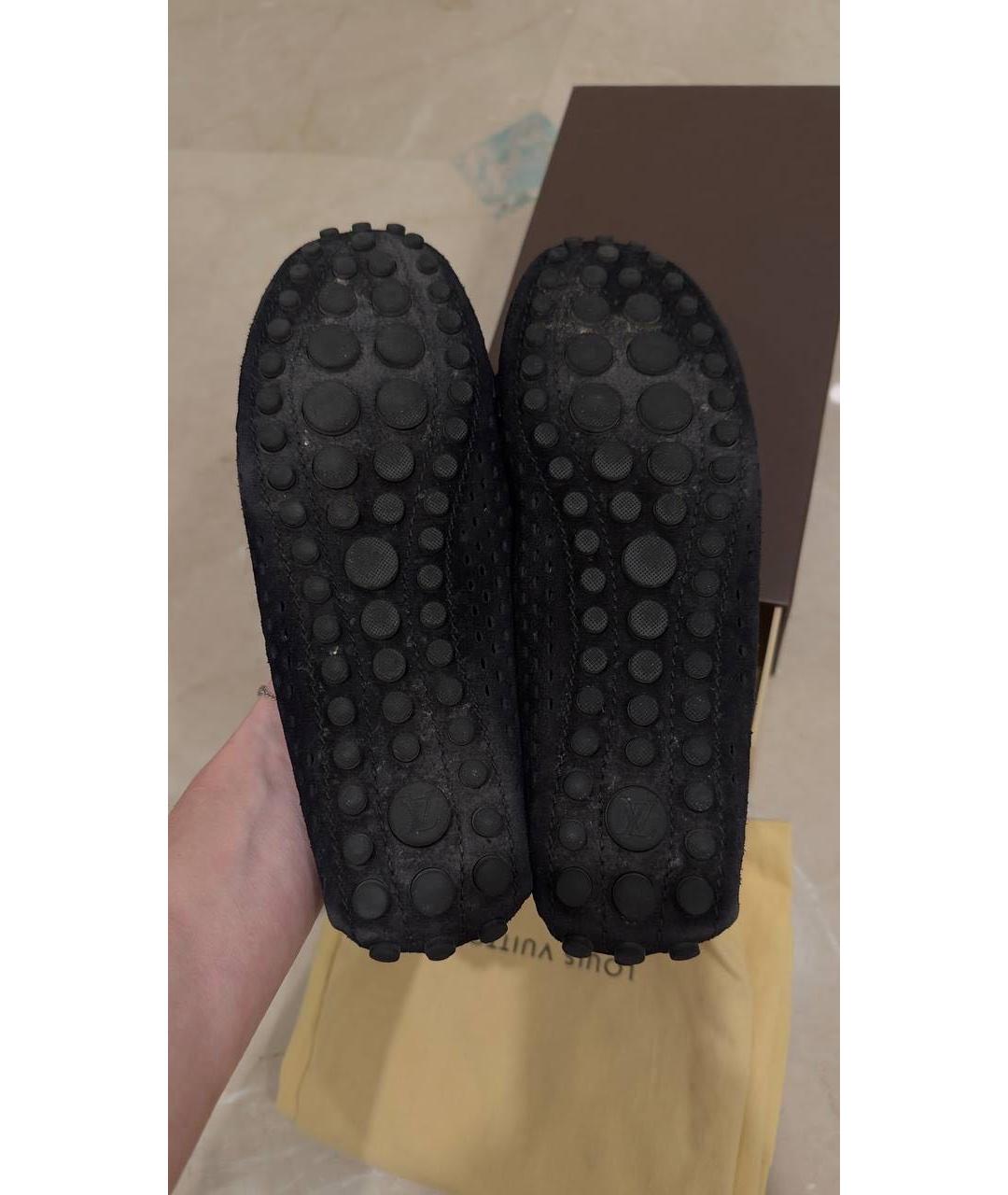 LOUIS VUITTON Черные кожаные мокасины, фото 7