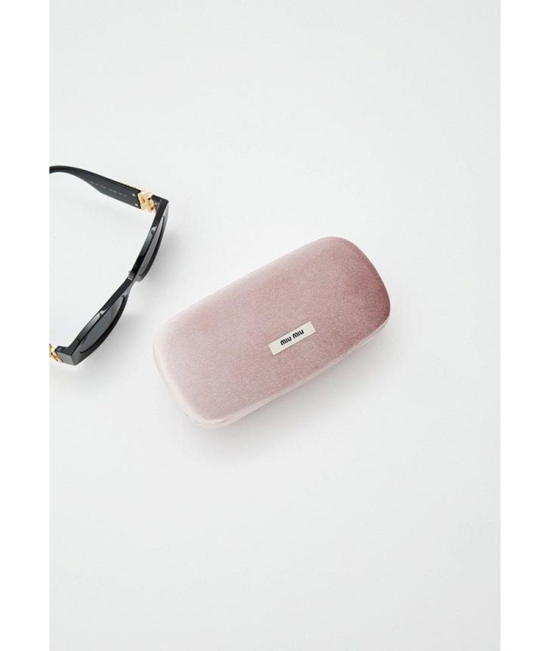 MIU MIU Черные пластиковые солнцезащитные очки, фото 4