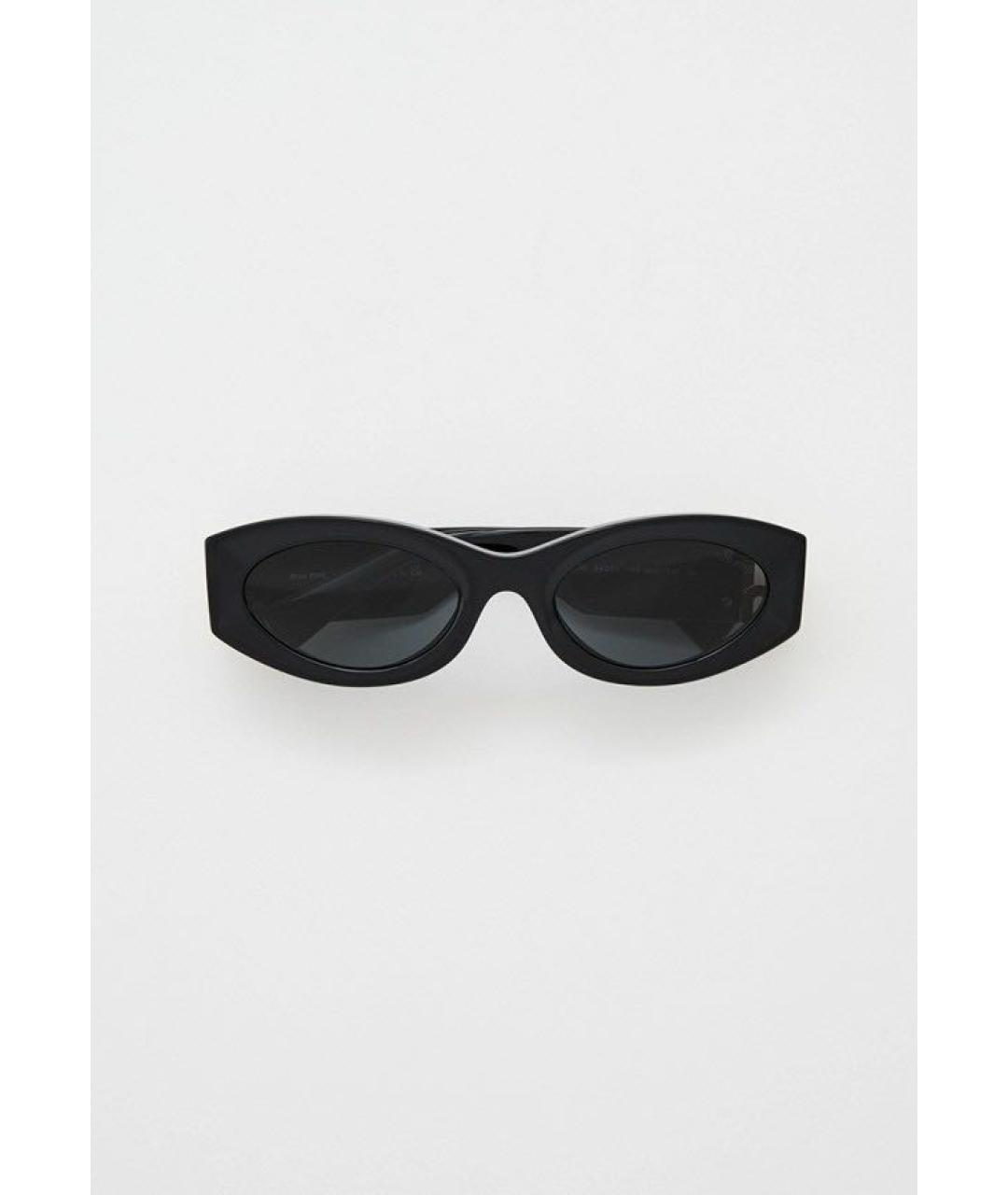 MIU MIU Черные пластиковые солнцезащитные очки, фото 5