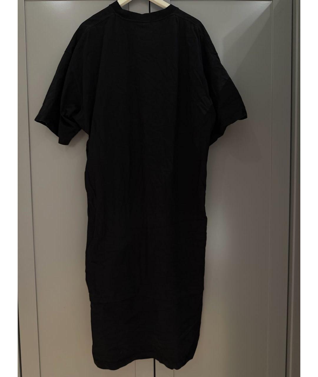 VETEMENTS Черное хлопковое повседневное платье, фото 2