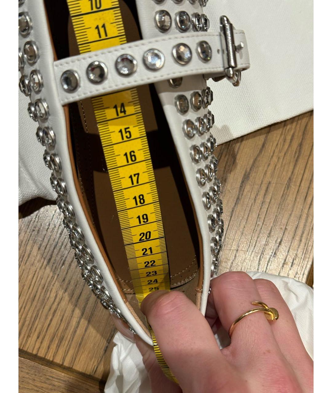 ALAIA Белые кожаные балетки, фото 6