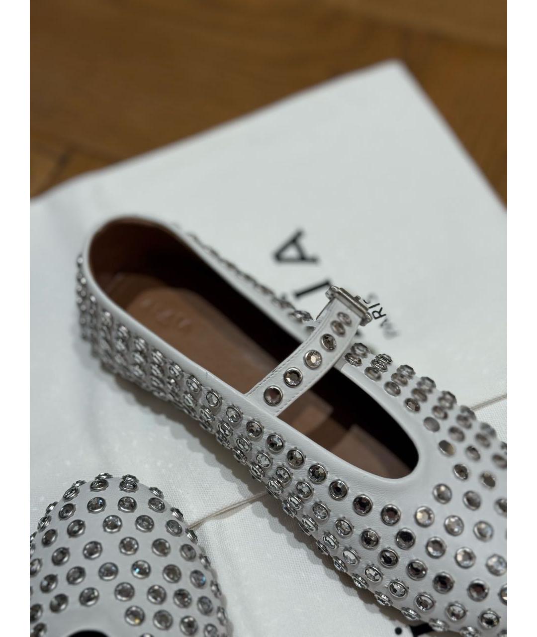 ALAIA Белые кожаные балетки, фото 7