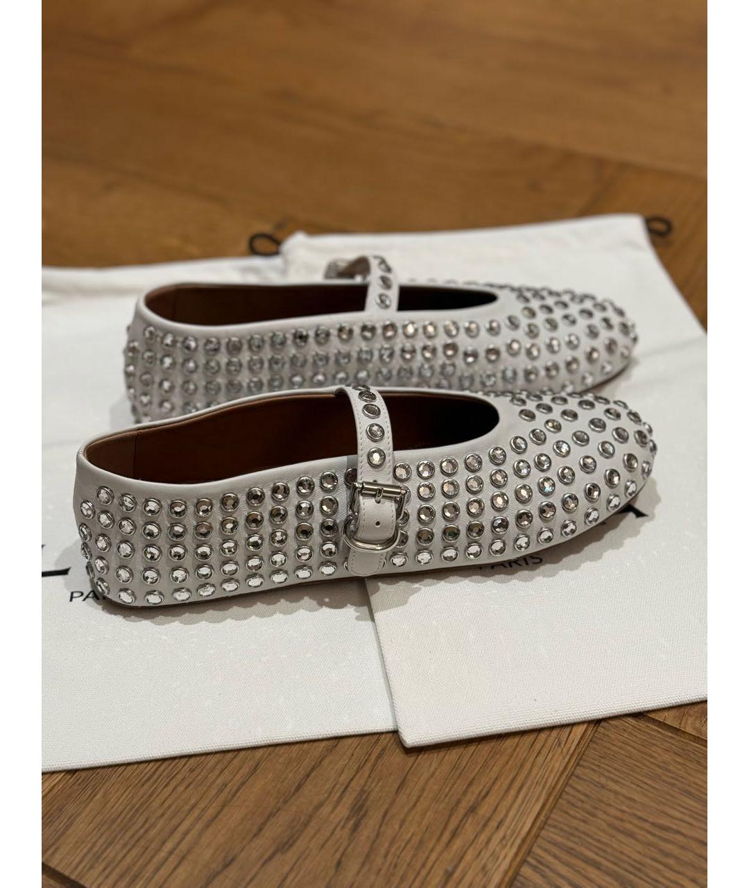 ALAIA Белые кожаные балетки, фото 9