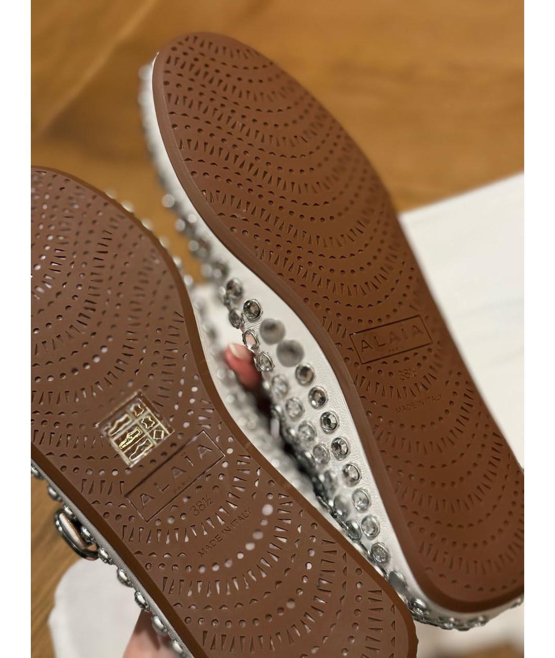 ALAIA Белые кожаные балетки, фото 5