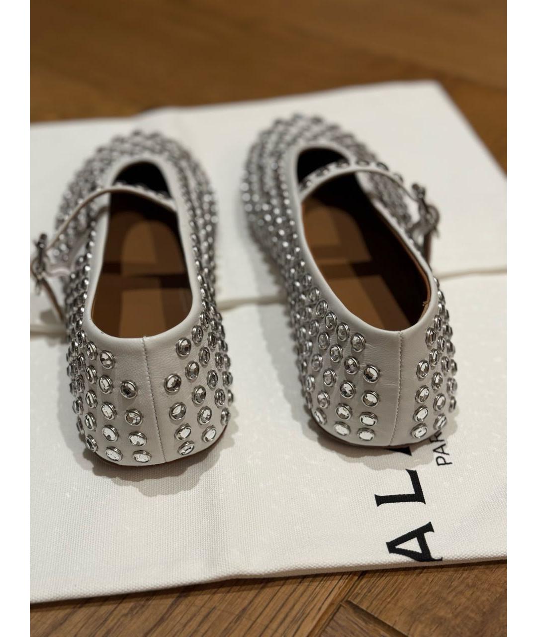 ALAIA Белые кожаные балетки, фото 8