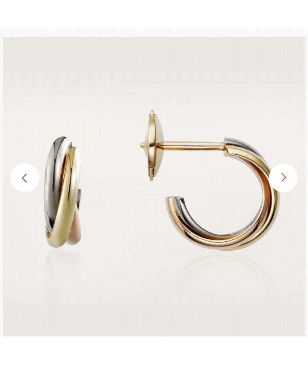CARTIER Золотые серьги из белого золота, фото 2