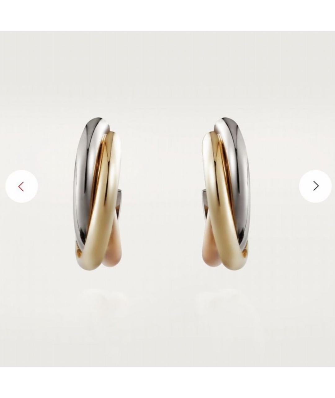 CARTIER Золотые серьги из белого золота, фото 5