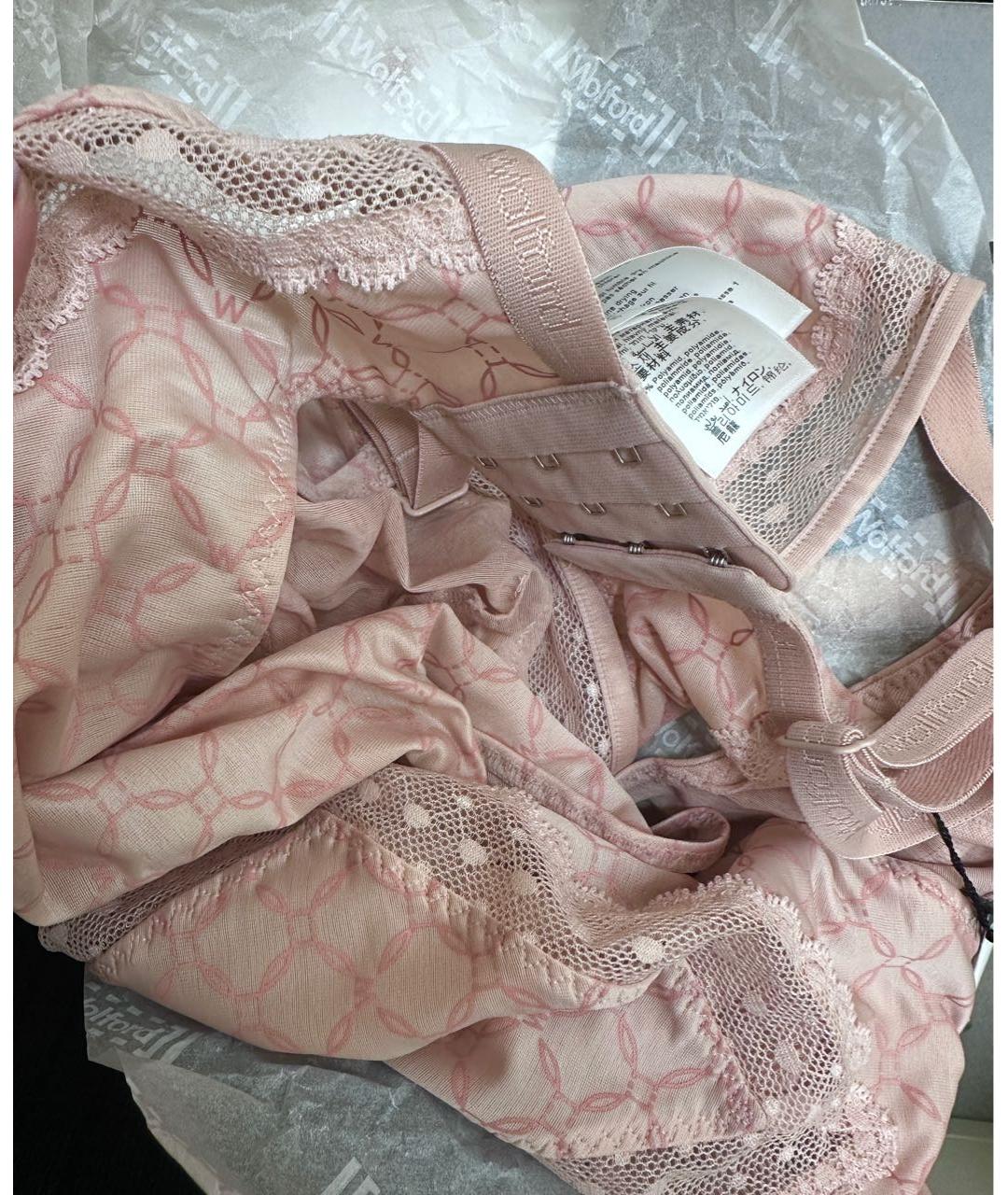 WOLFORD Розовое полиамидовое боди, фото 6