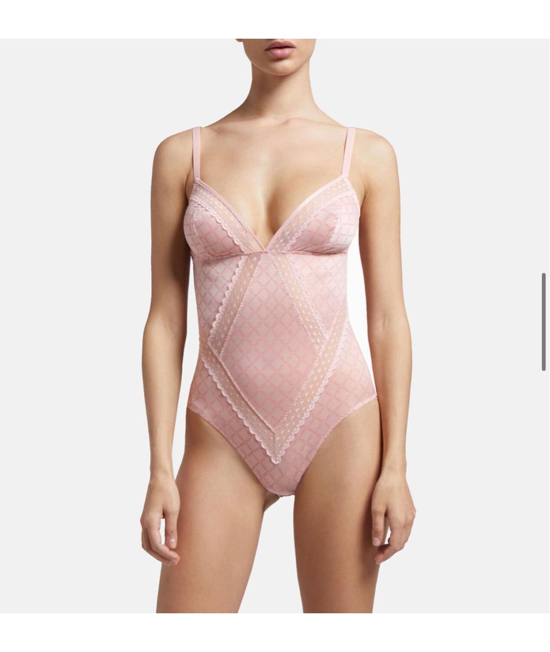WOLFORD Розовое полиамидовое боди, фото 7