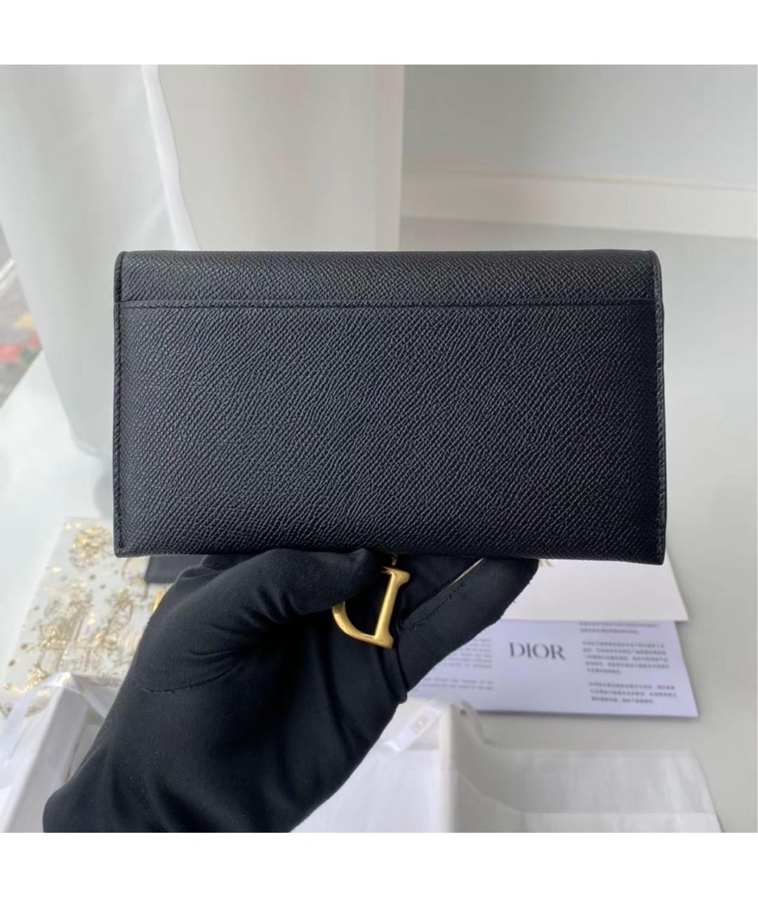 CHRISTIAN DIOR Черная кожаная сумка через плечо, фото 7