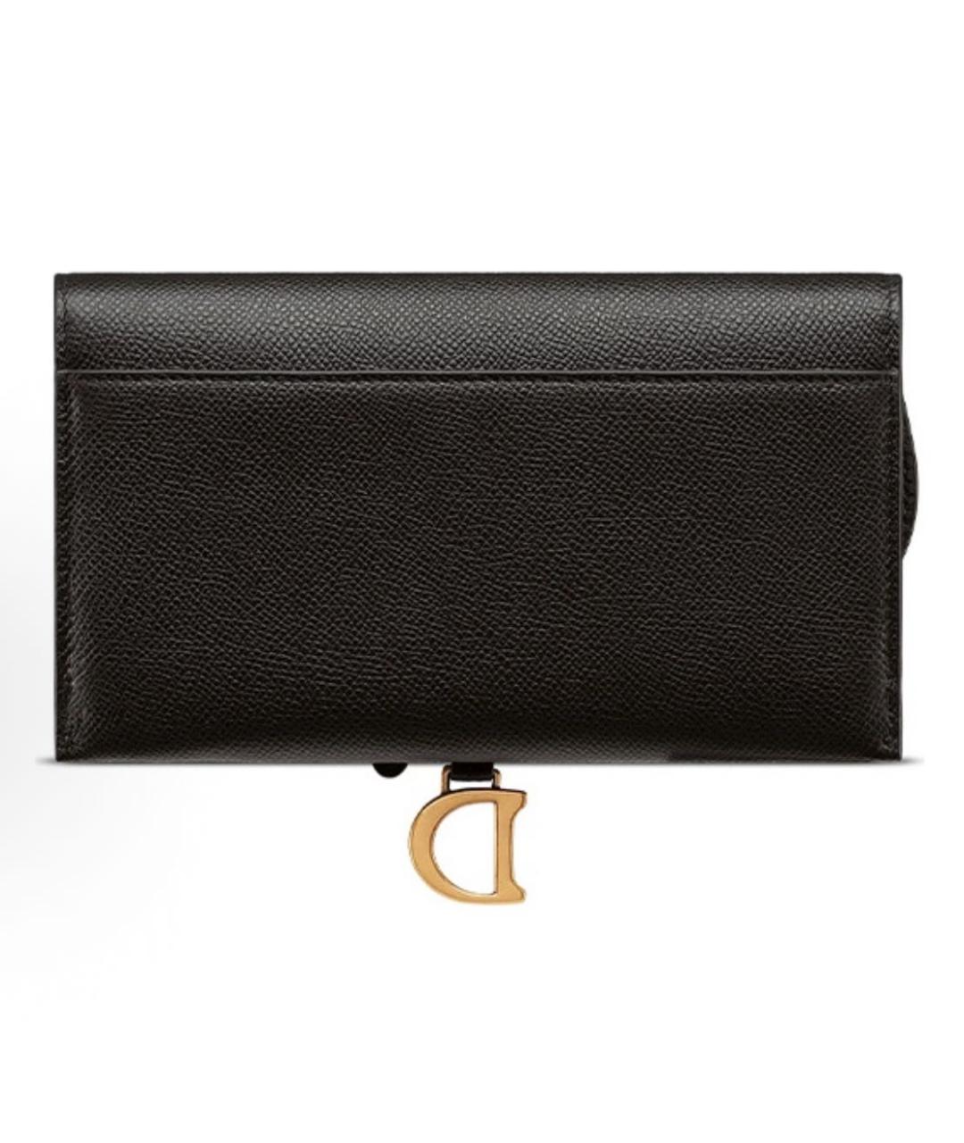 CHRISTIAN DIOR Черная кожаная сумка через плечо, фото 3