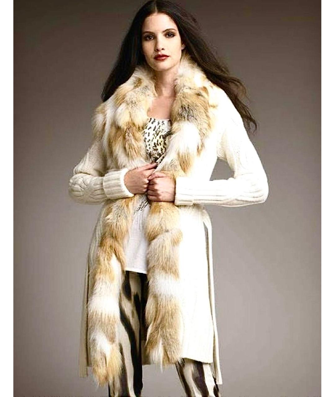 ROBERTO CAVALLI Бежевый шерстяной кардиган, фото 5