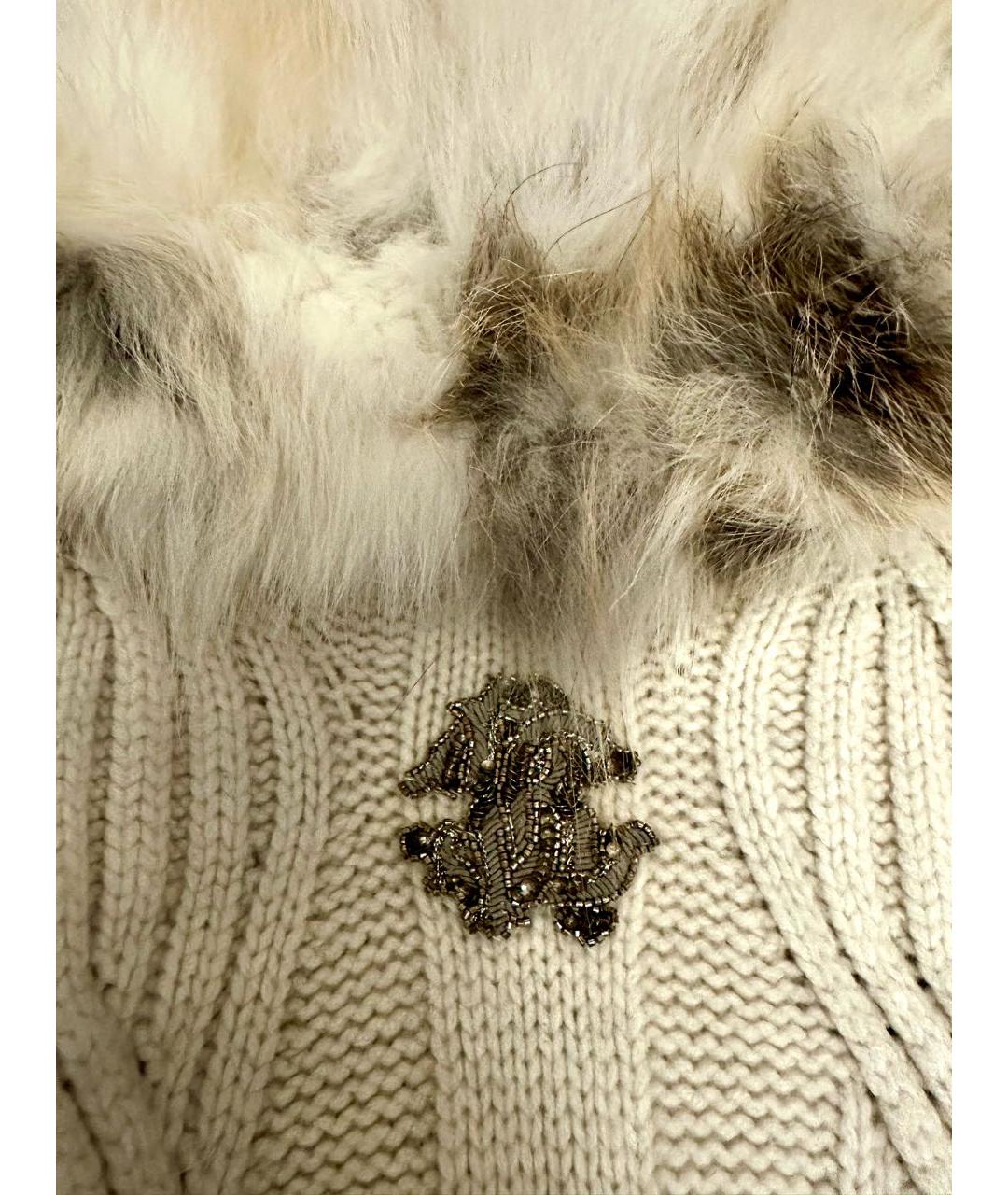 ROBERTO CAVALLI Бежевый шерстяной кардиган, фото 4