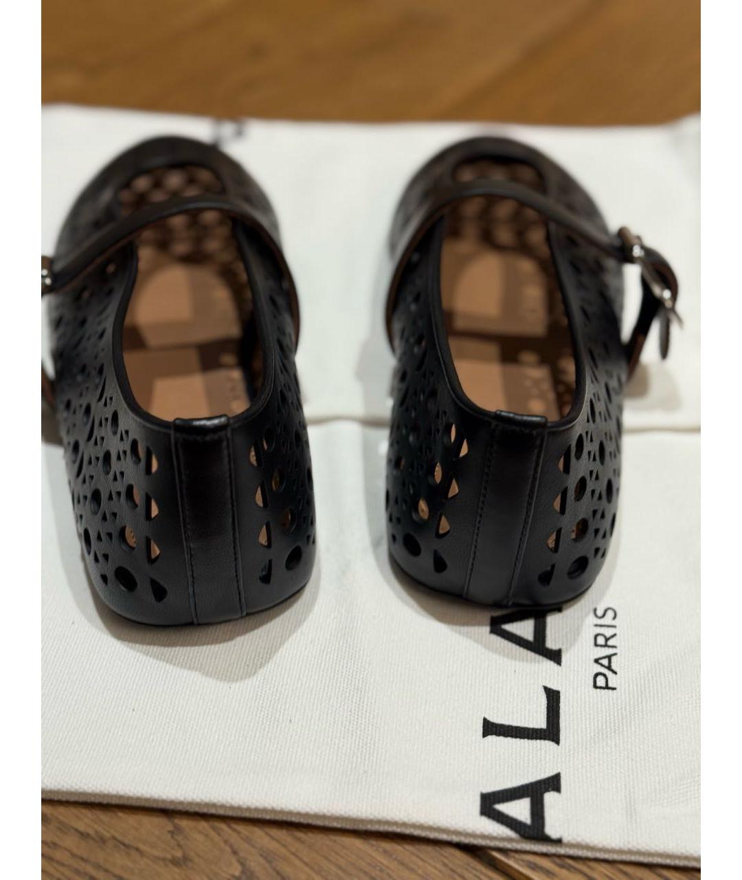 ALAIA Черные кожаные балетки, фото 6