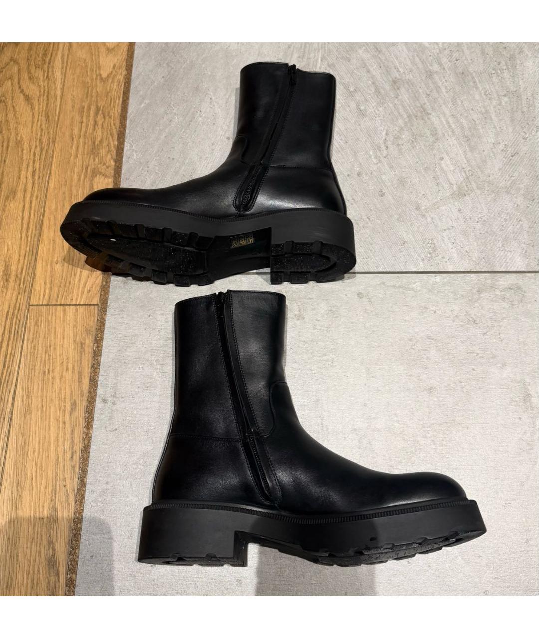 THE ROW Черные кожаные полусапоги, фото 5