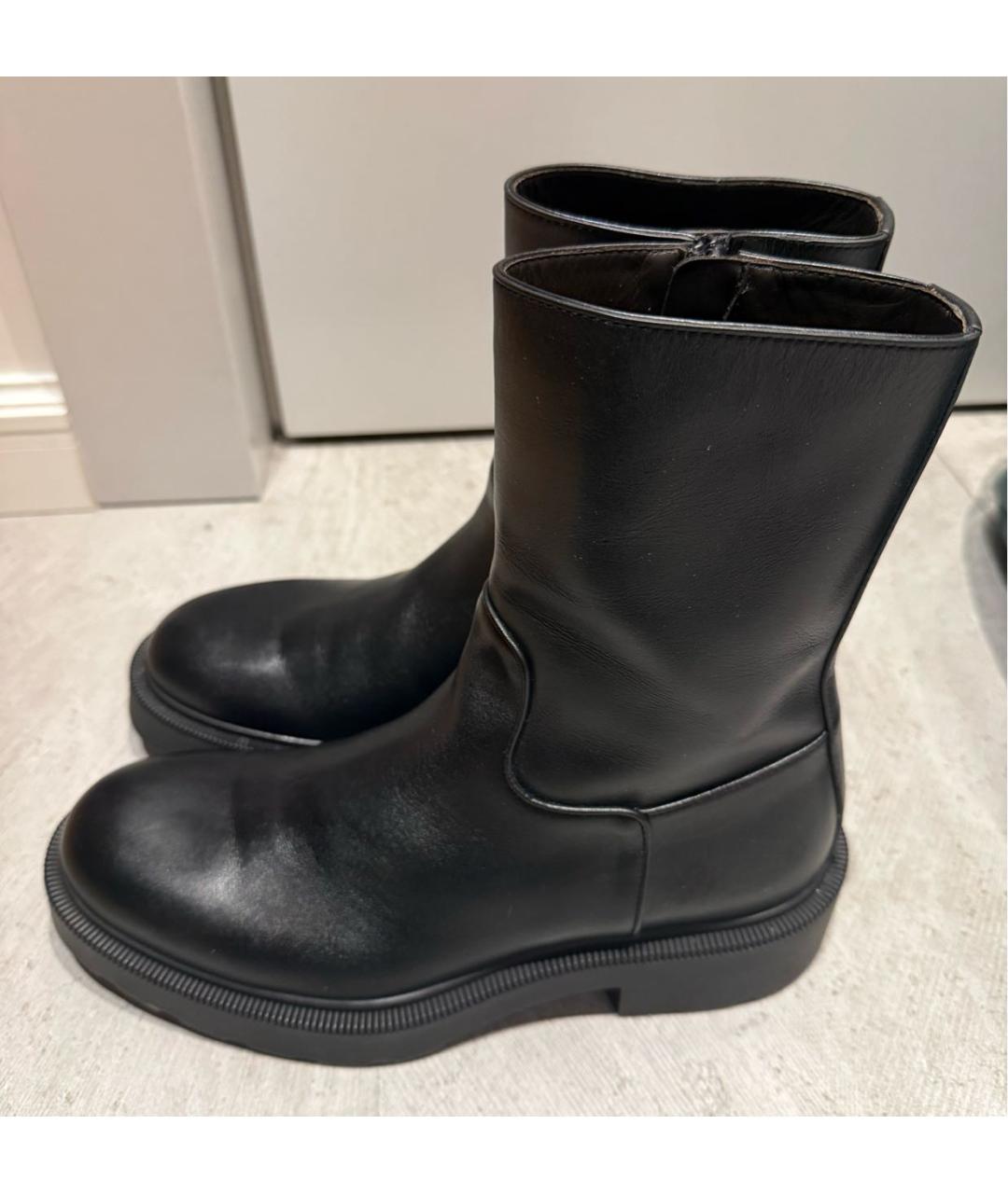 THE ROW Черные кожаные полусапоги, фото 3