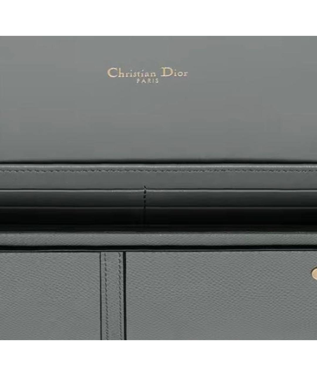 CHRISTIAN DIOR Серая кожаная сумка через плечо, фото 6
