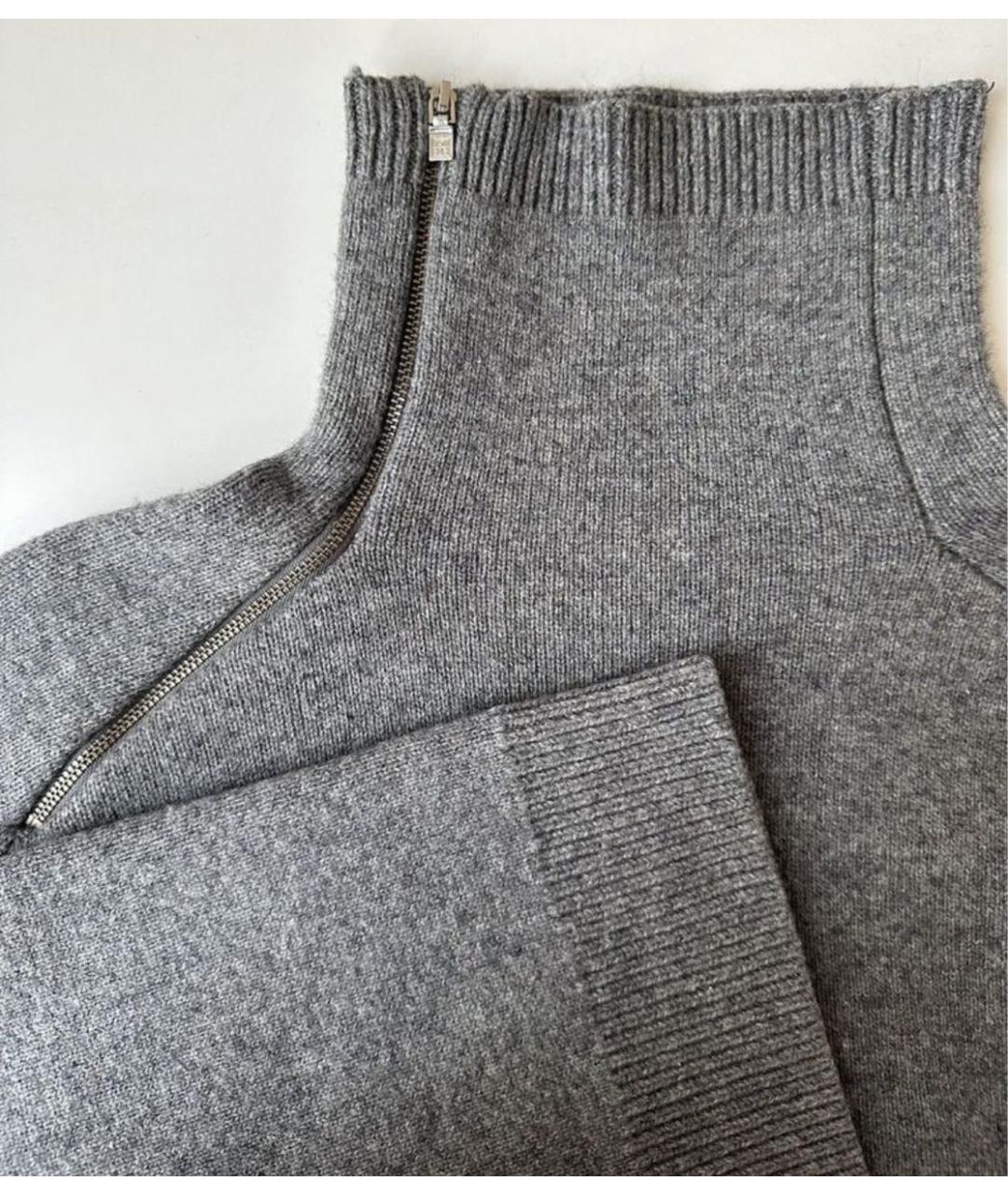 TOTEME Серый шерстяной джемпер / свитер, фото 4