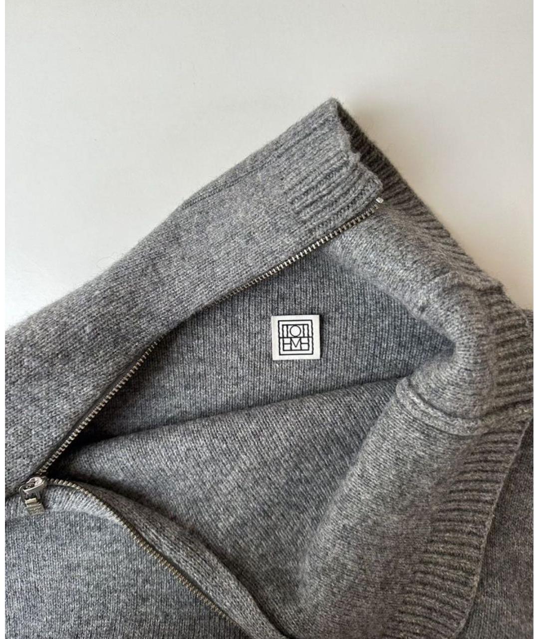 TOTEME Серый шерстяной джемпер / свитер, фото 5