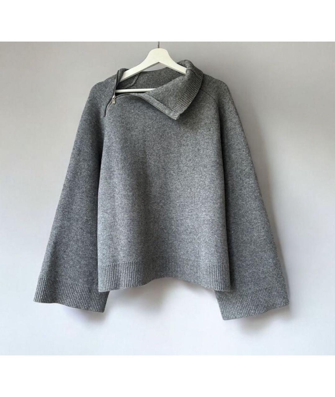 TOTEME Серый шерстяной джемпер / свитер, фото 2