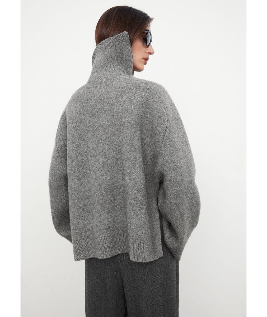 TOTEME Серый шерстяной джемпер / свитер, фото 8