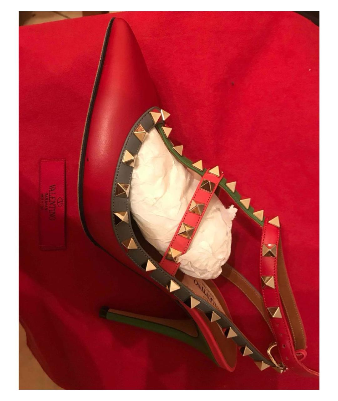 VALENTINO Мульти кожаные босоножки, фото 3