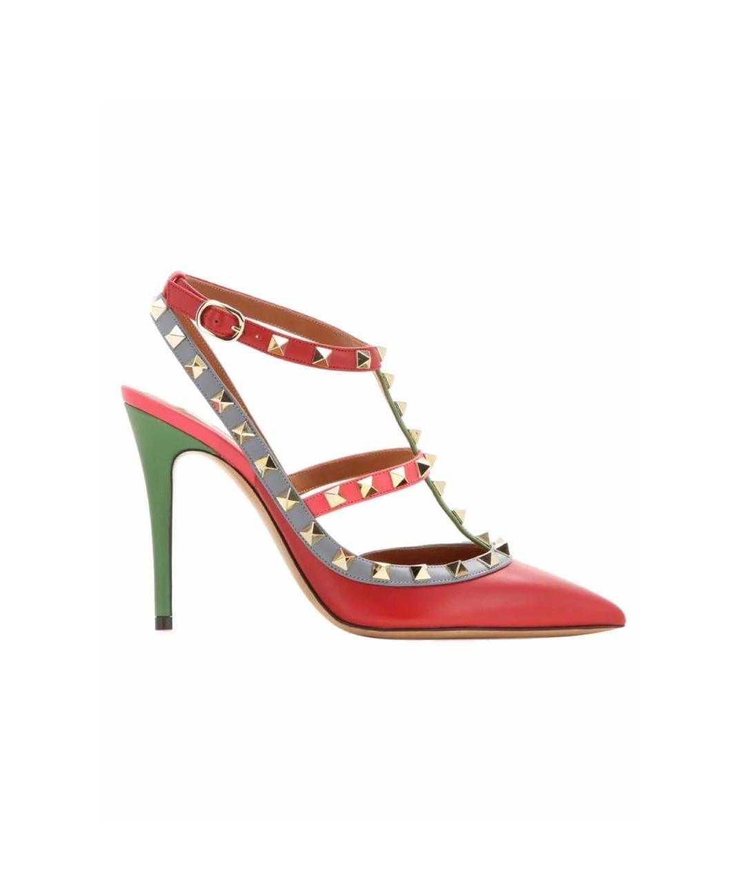 VALENTINO Мульти кожаные босоножки, фото 1