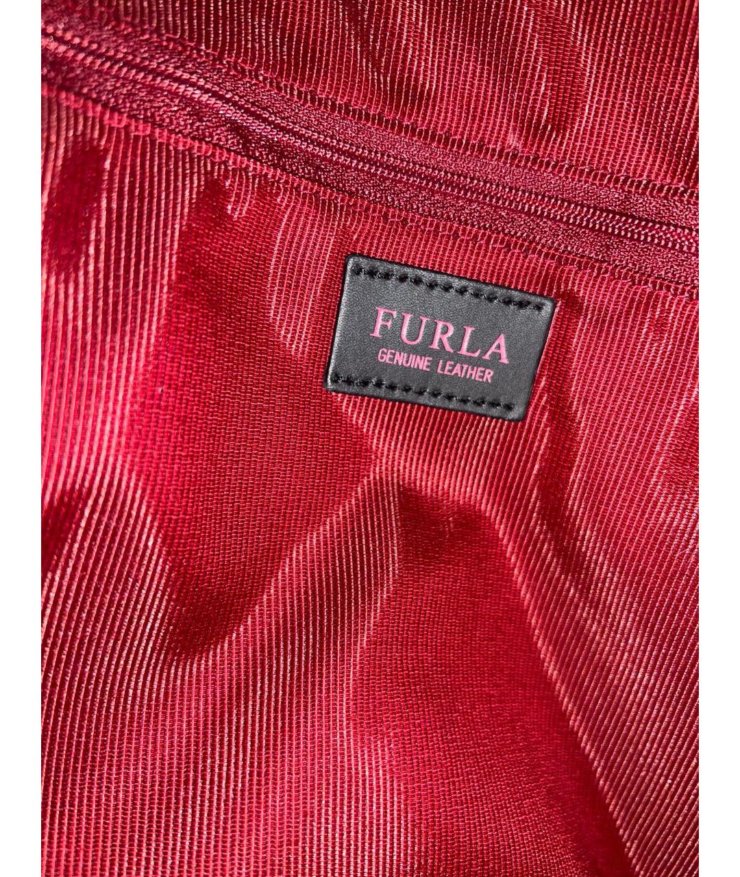 FURLA Бордовая кожаная сумка тоут, фото 5