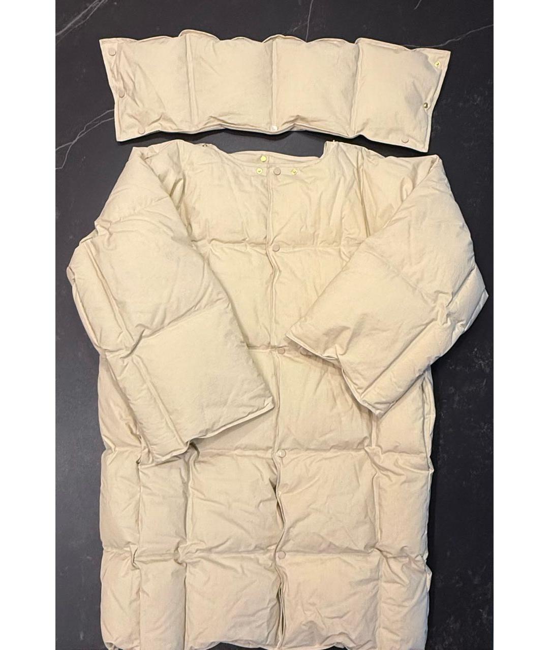 BOTTEGA VENETA Бежевый хлопковый пуховик, фото 3