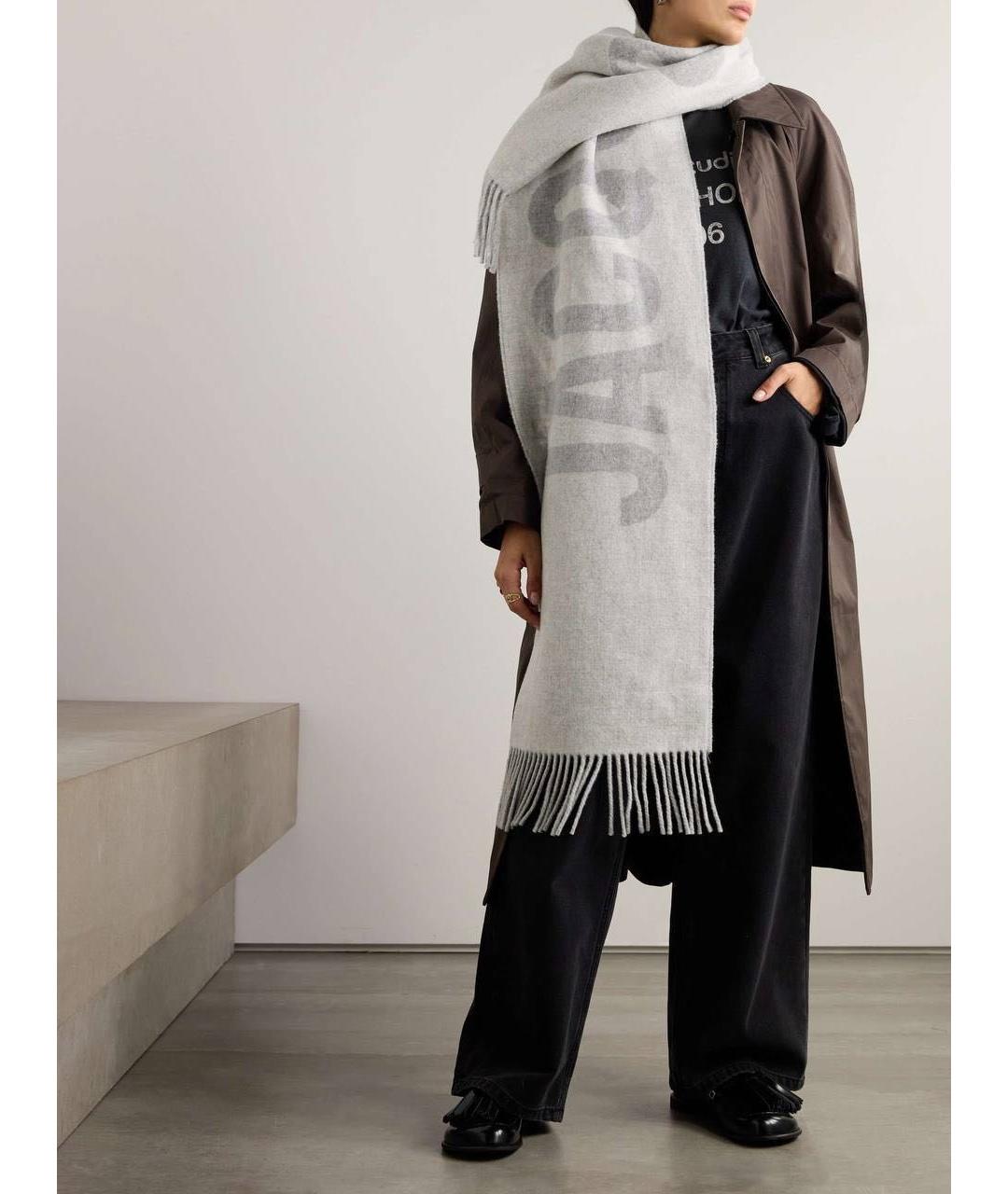 JACQUEMUS Бежевый шерстяной шарф, фото 3