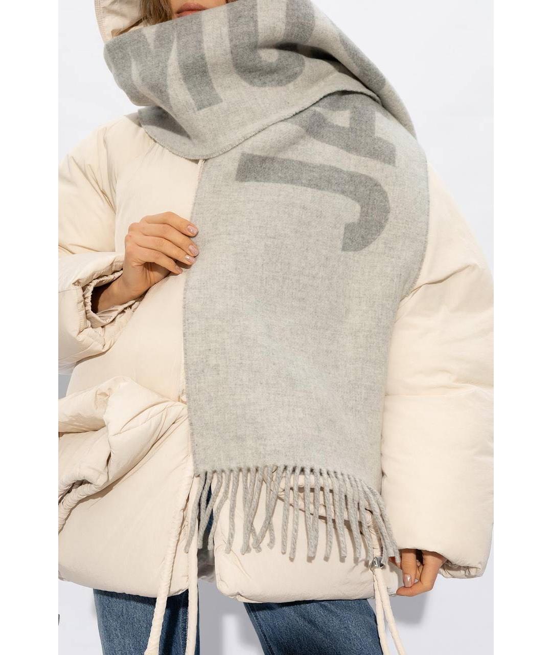 JACQUEMUS Бежевый шерстяной шарф, фото 2