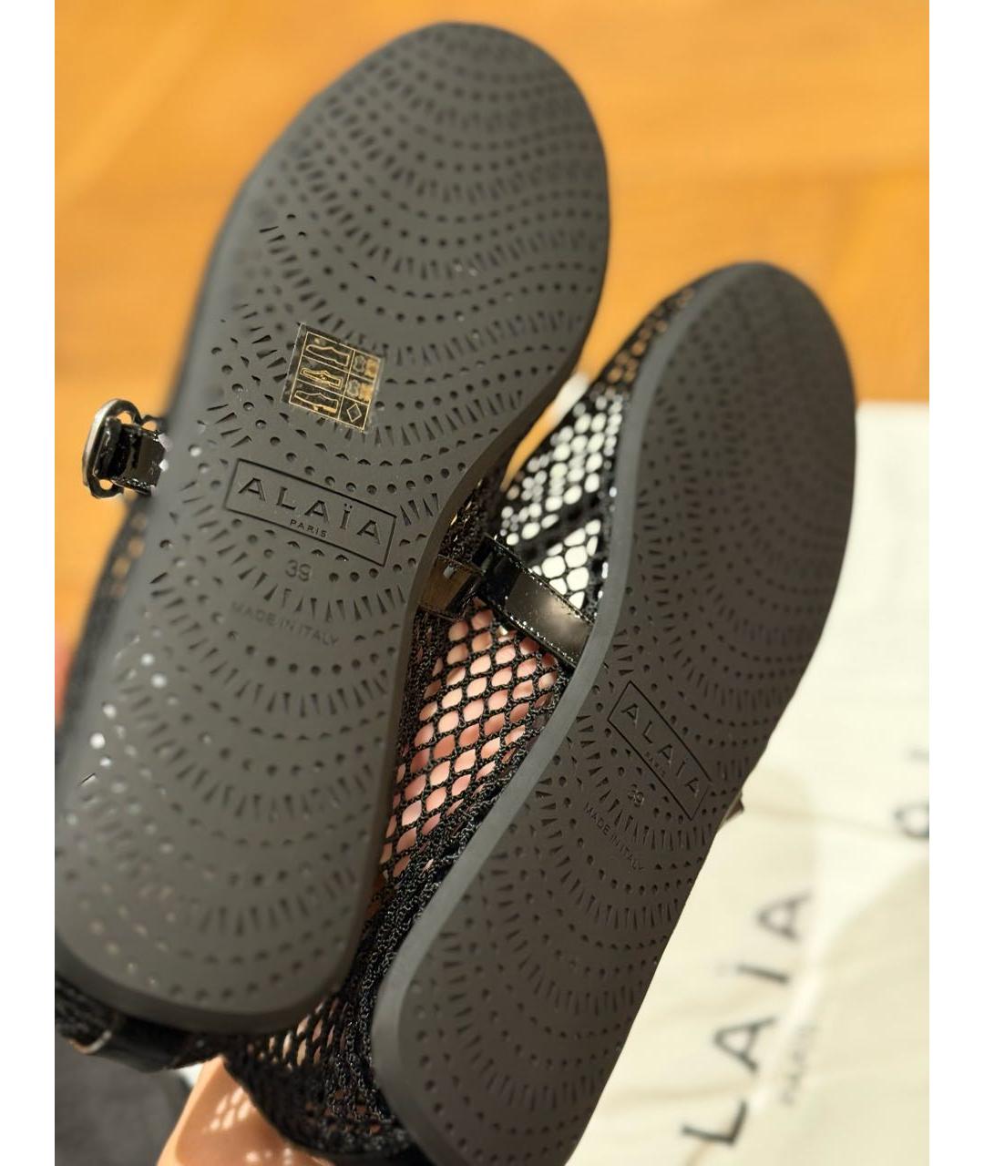 ALAIA Черные кожаные балетки, фото 3